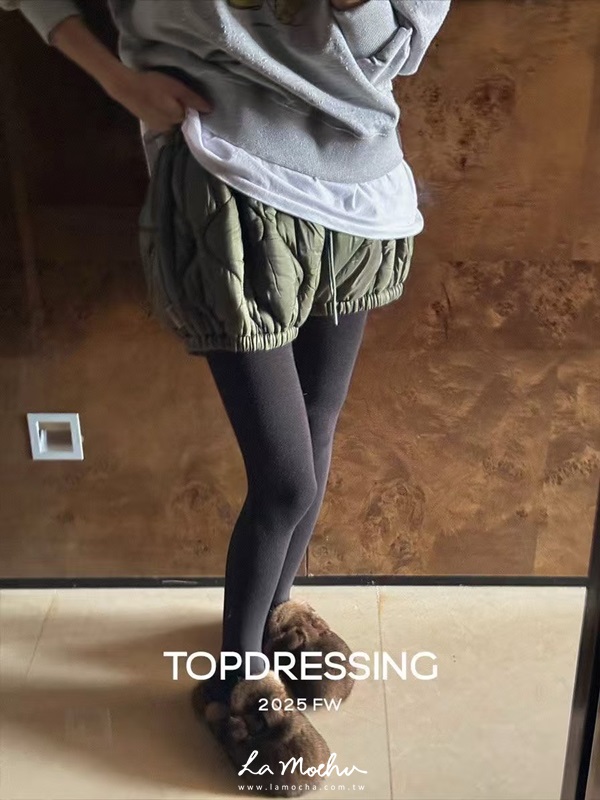 顯瘦澎感絎縫短褲